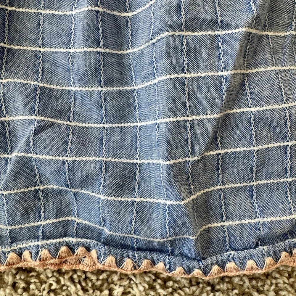 Cat & Jack Baby Girl Stripe Plaid Flutter Sleeve Dress Easter- Size 6-9 Months